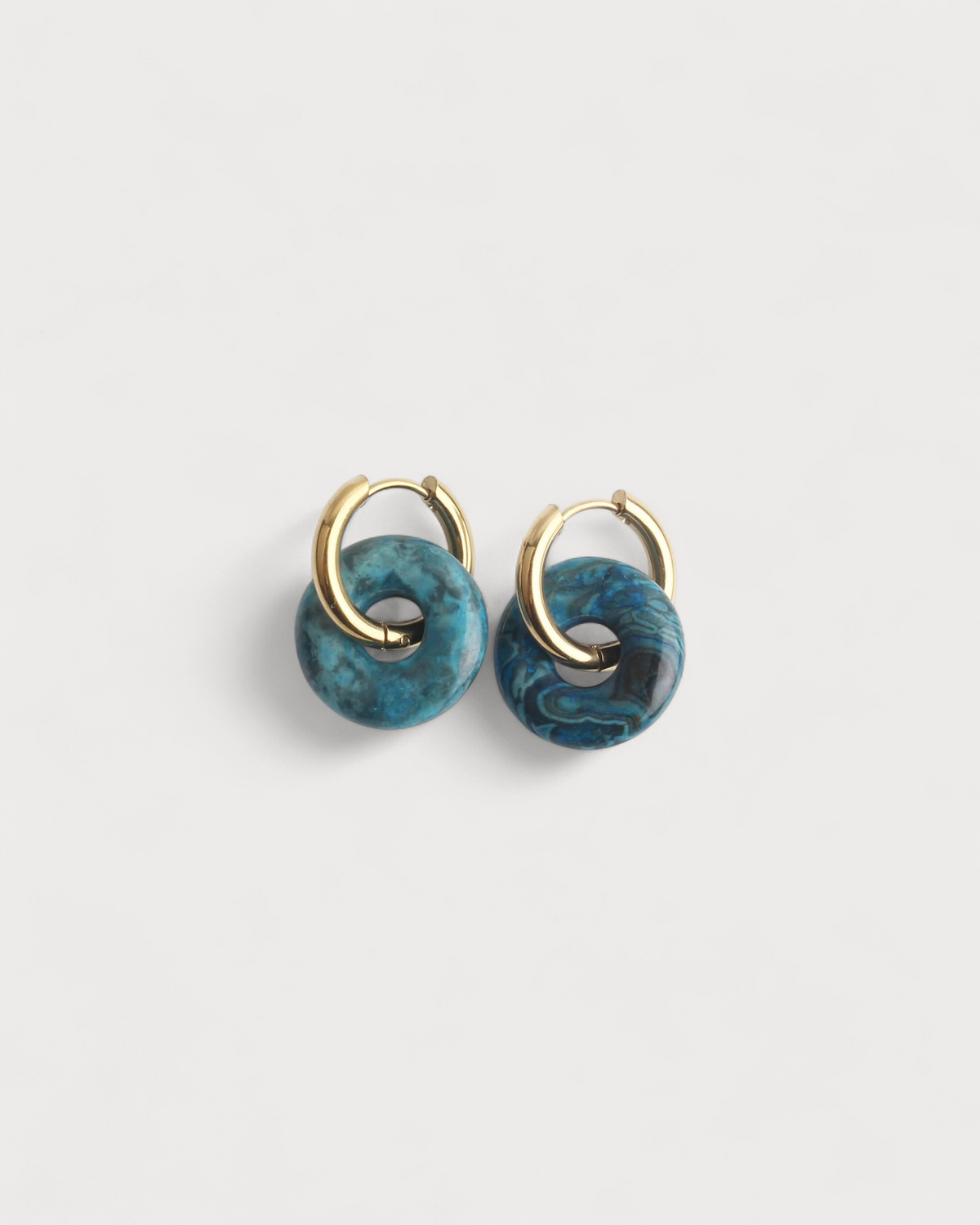 Femme - Pendientes - Piedra natural - Acero inoxidable
