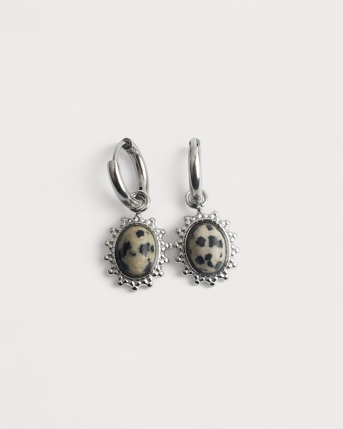 Luna – Pendientes de Piedra Natural – Acero Inoxidable