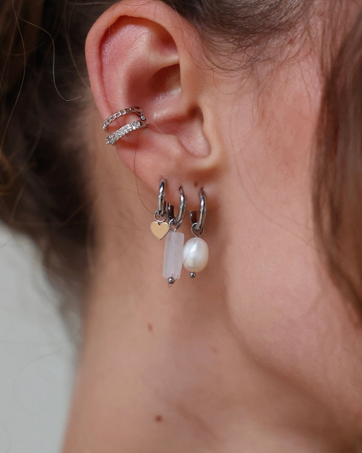 Dora - Pendientes - Piedra natural - Acero inoxidable