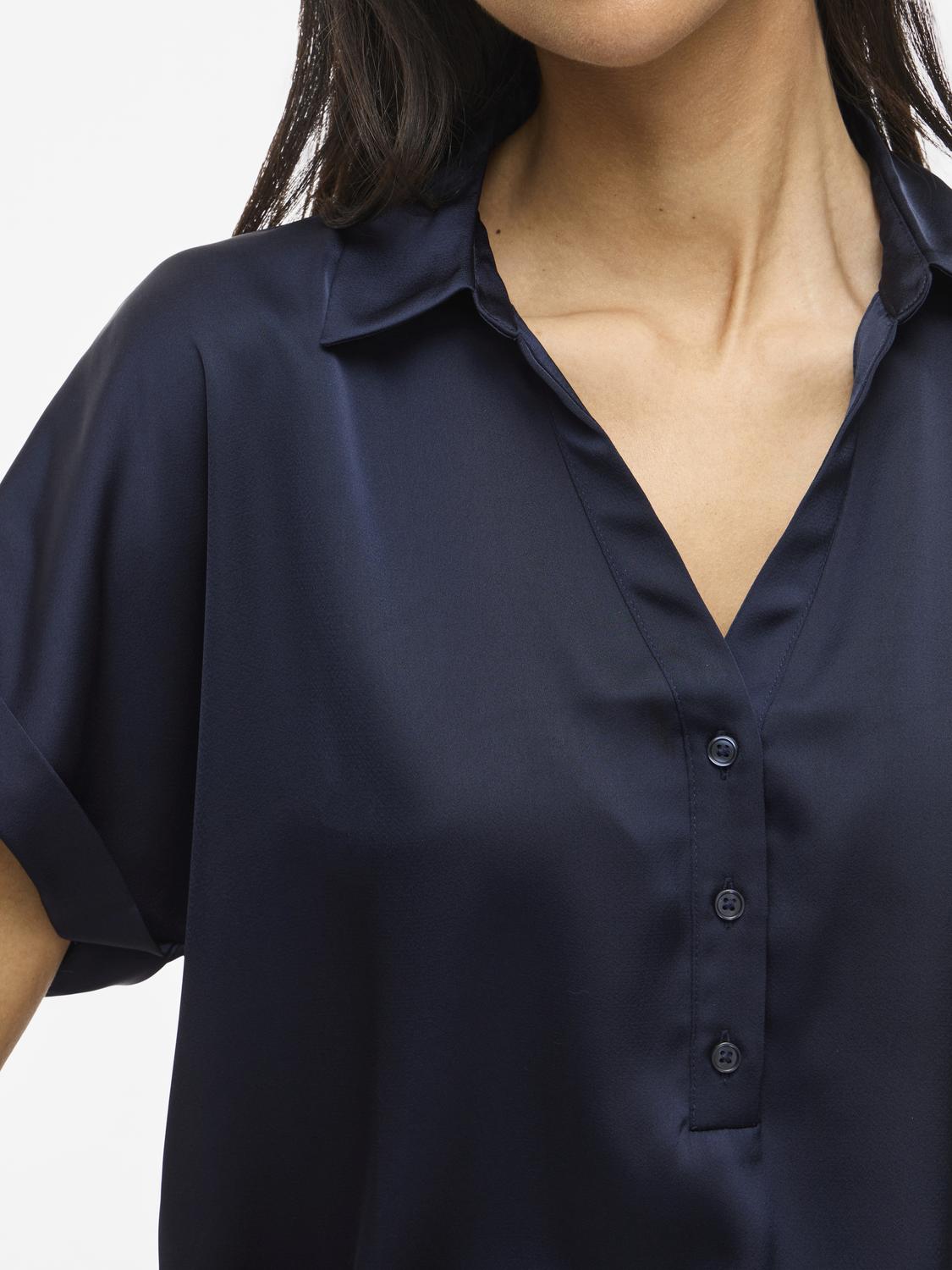 Blusa Satinada Elegance – Marino