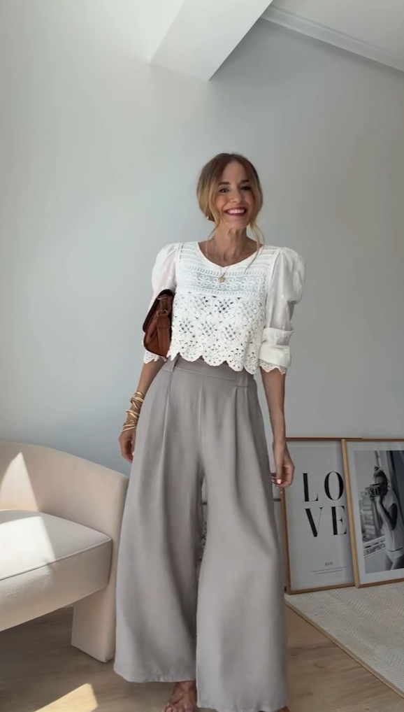 Pantalón Fluido Cinturón – Taupe