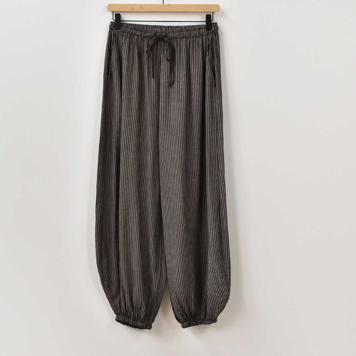 Pantalón Bombacho Rayas – Marrón