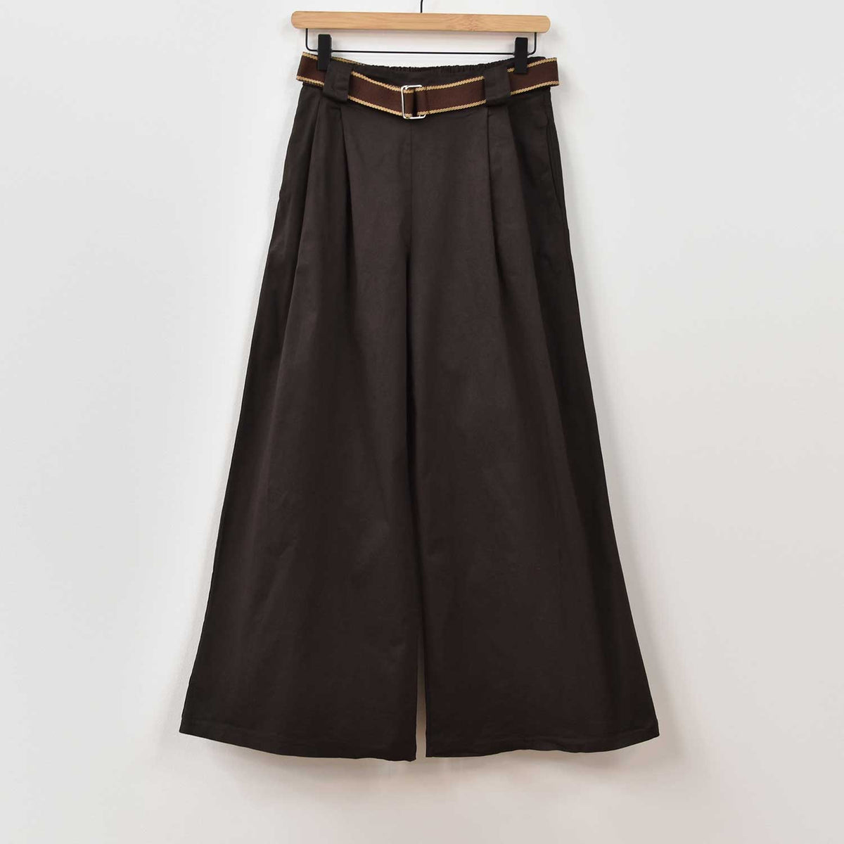 Pantalón Ancho Cinturón – Marrón
