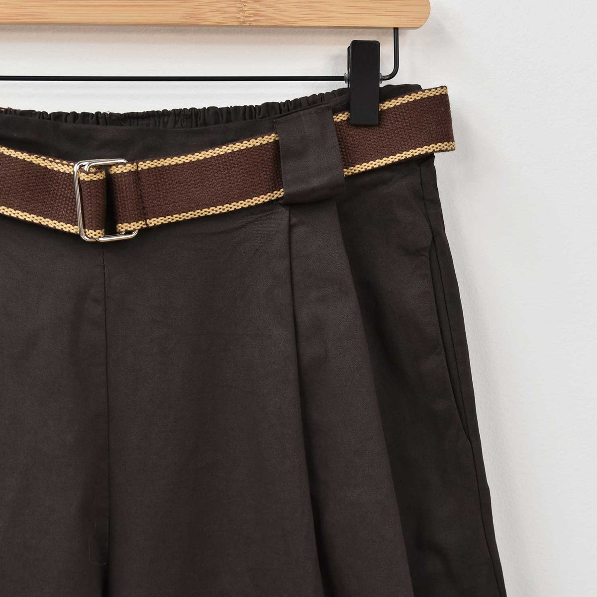 Pantalón Ancho Cinturón – Marrón