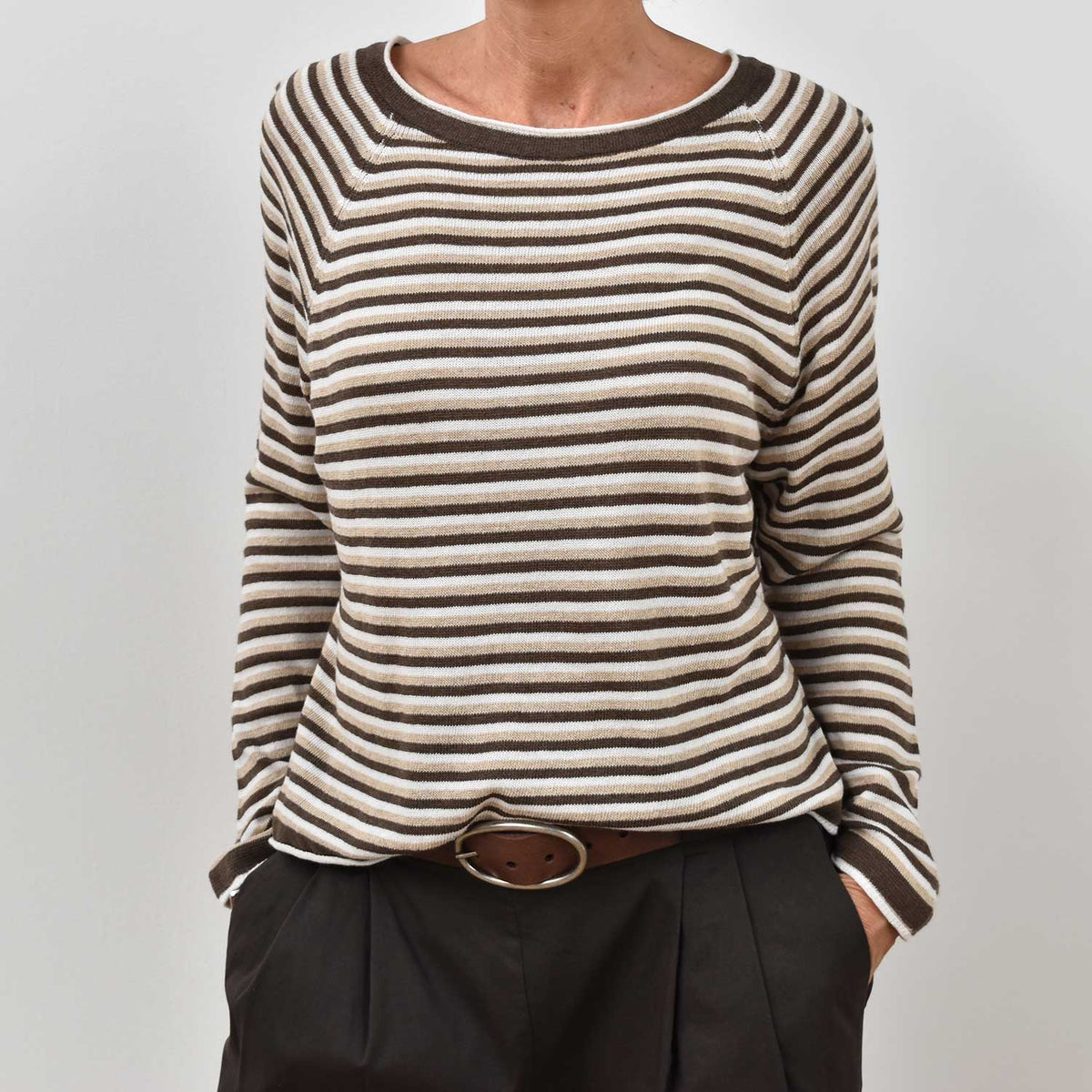 Jersey Rayas Finas – Marrón