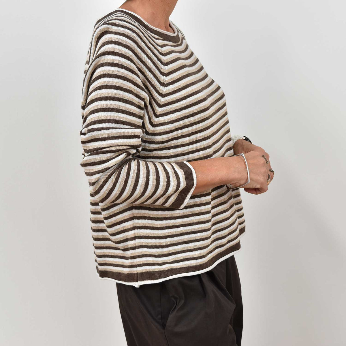 Jersey Rayas Finas – Marrón