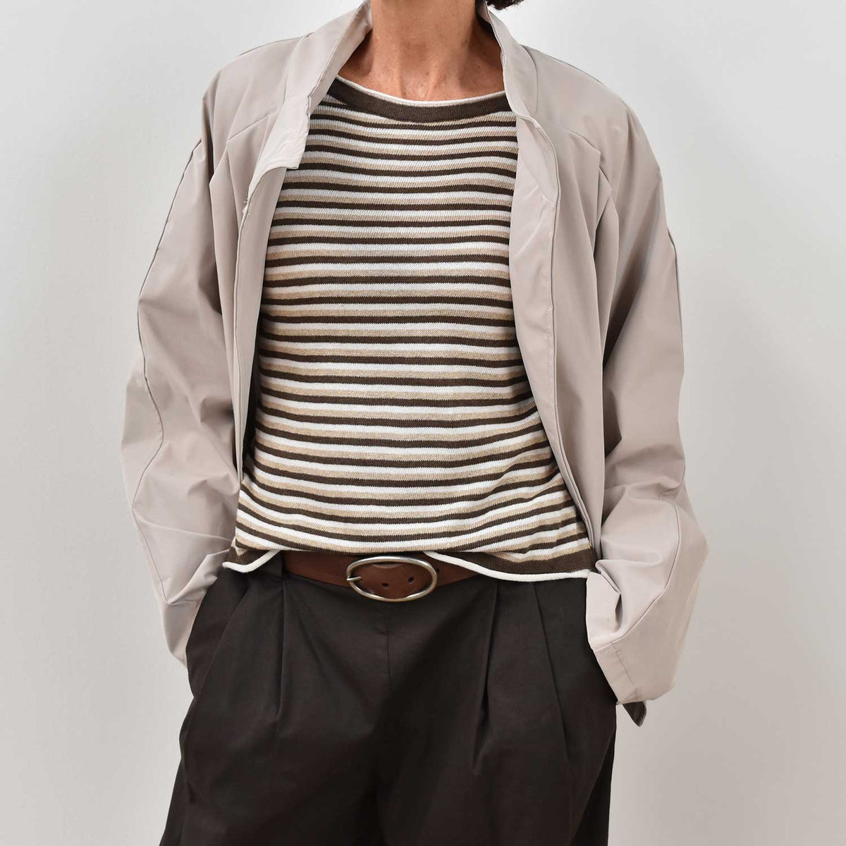 Jersey Rayas Finas – Marrón