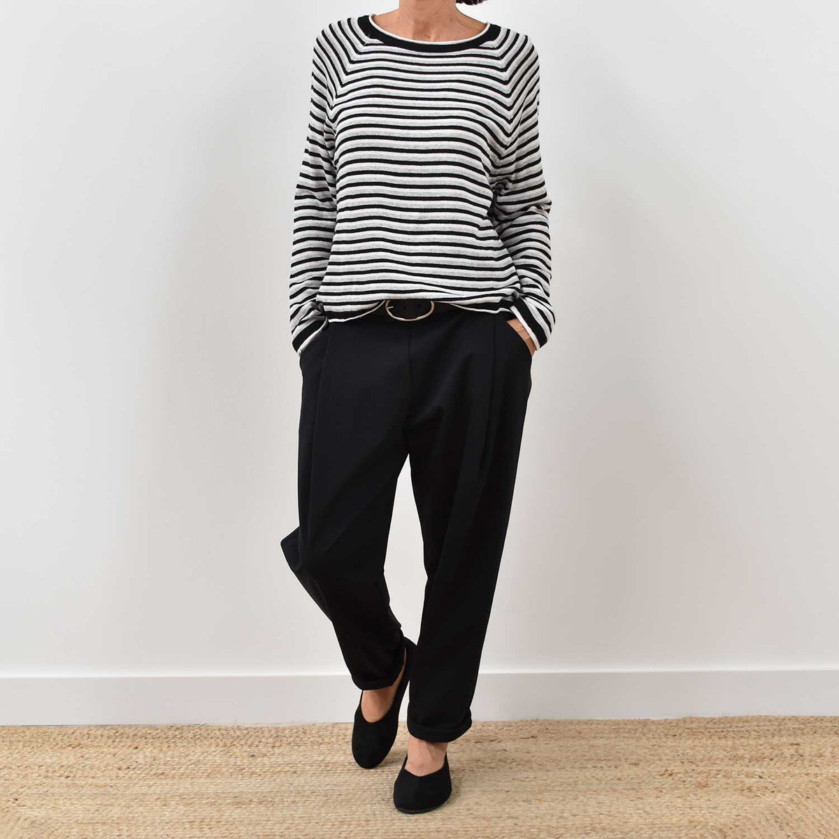 Jersey Rayas Finas – Negro