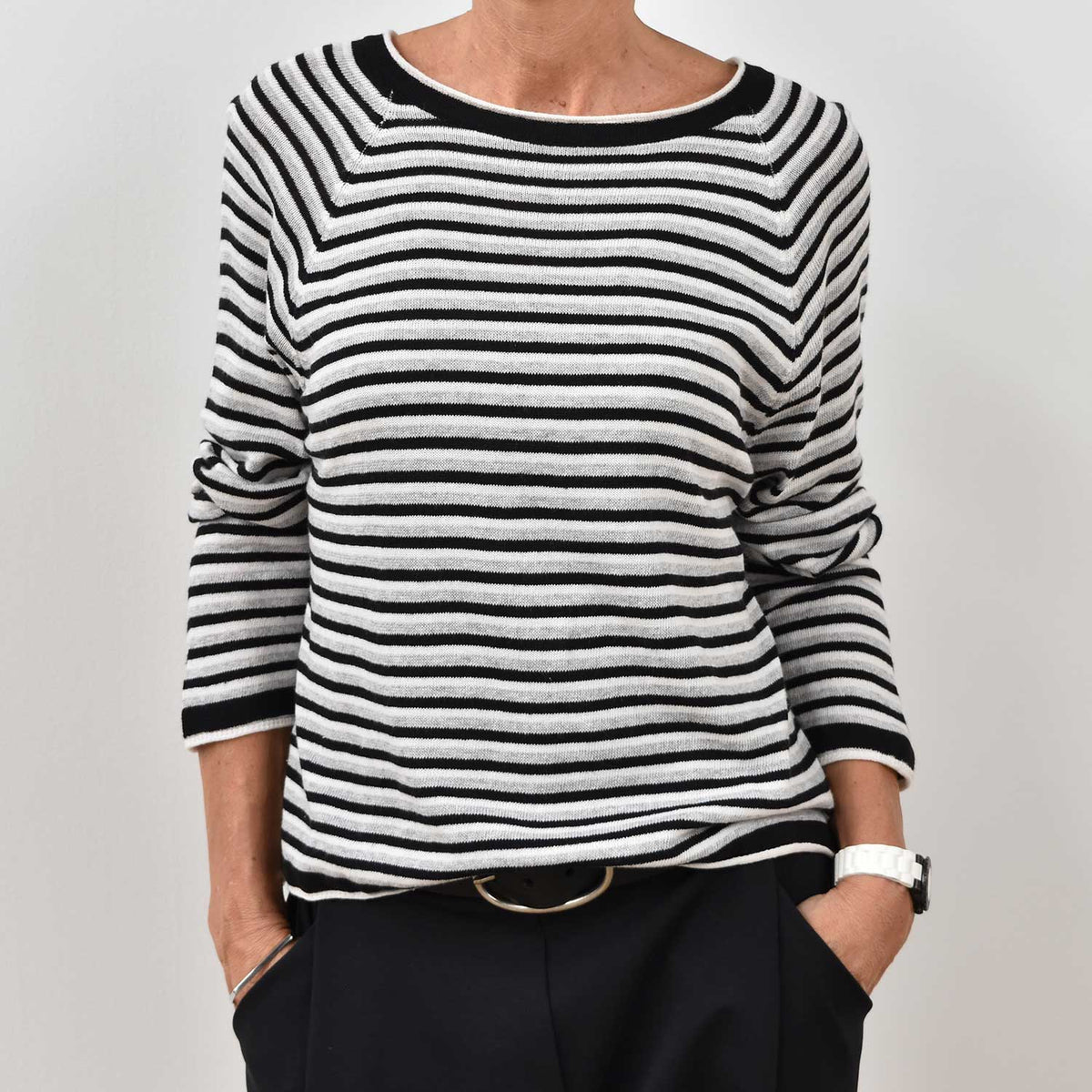 Jersey Rayas Finas – Negro