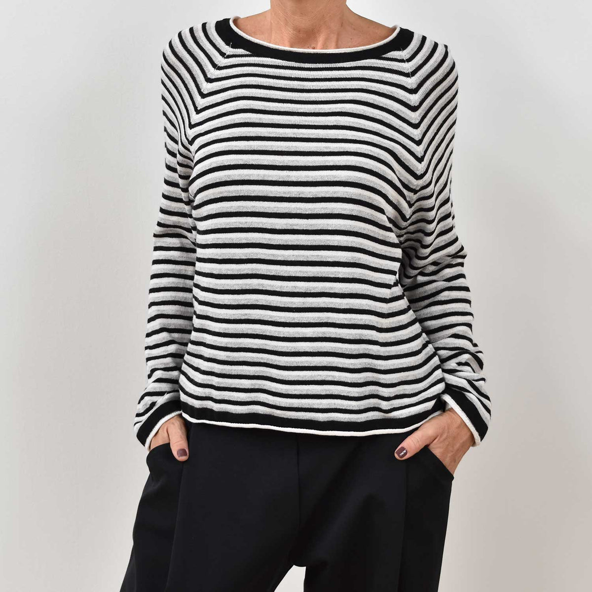 Jersey Rayas Finas – Negro