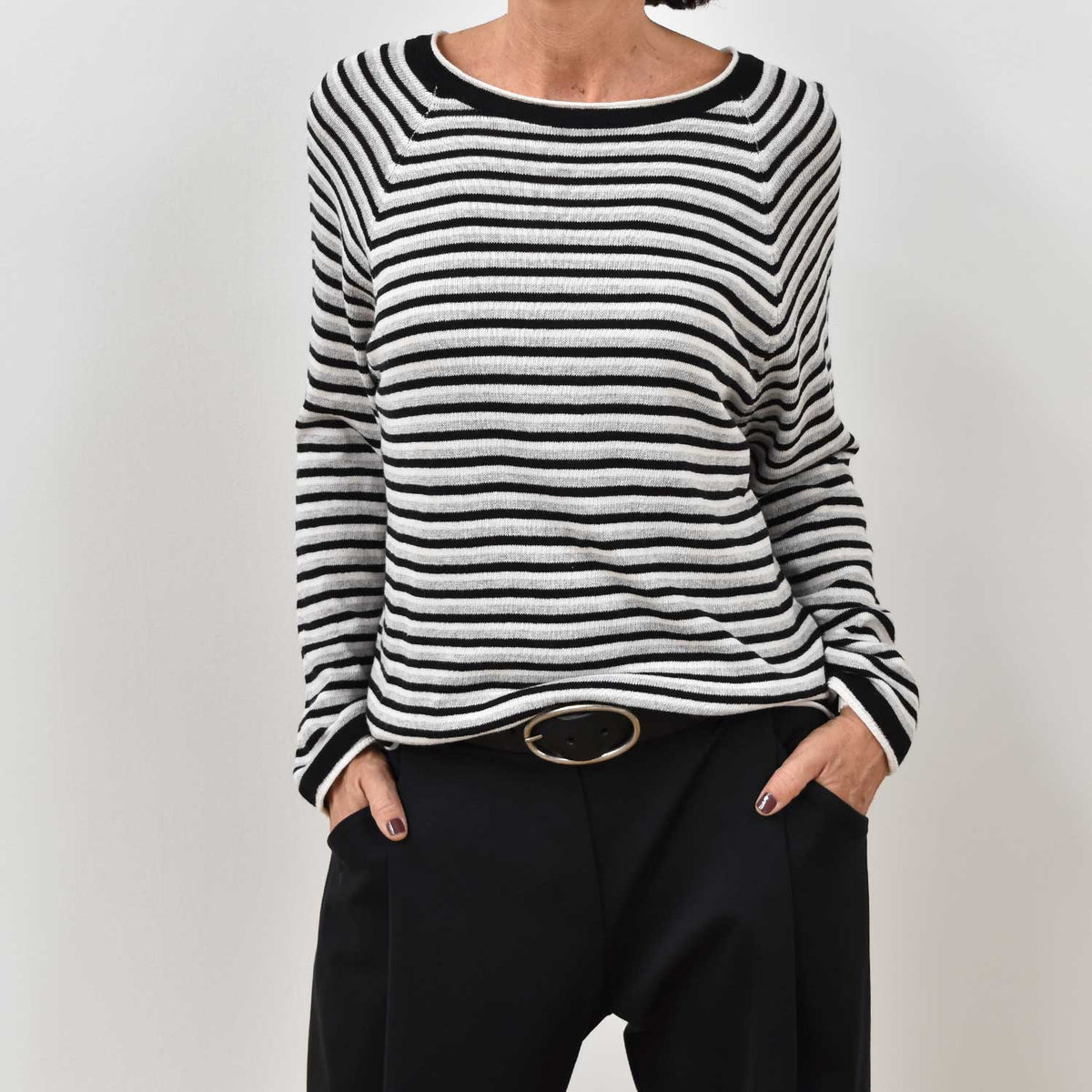 Jersey Rayas Finas – Negro