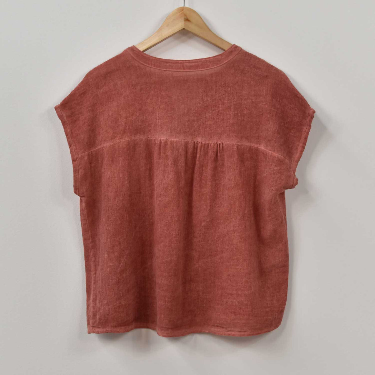 Blusa Botones Algodón – Teja