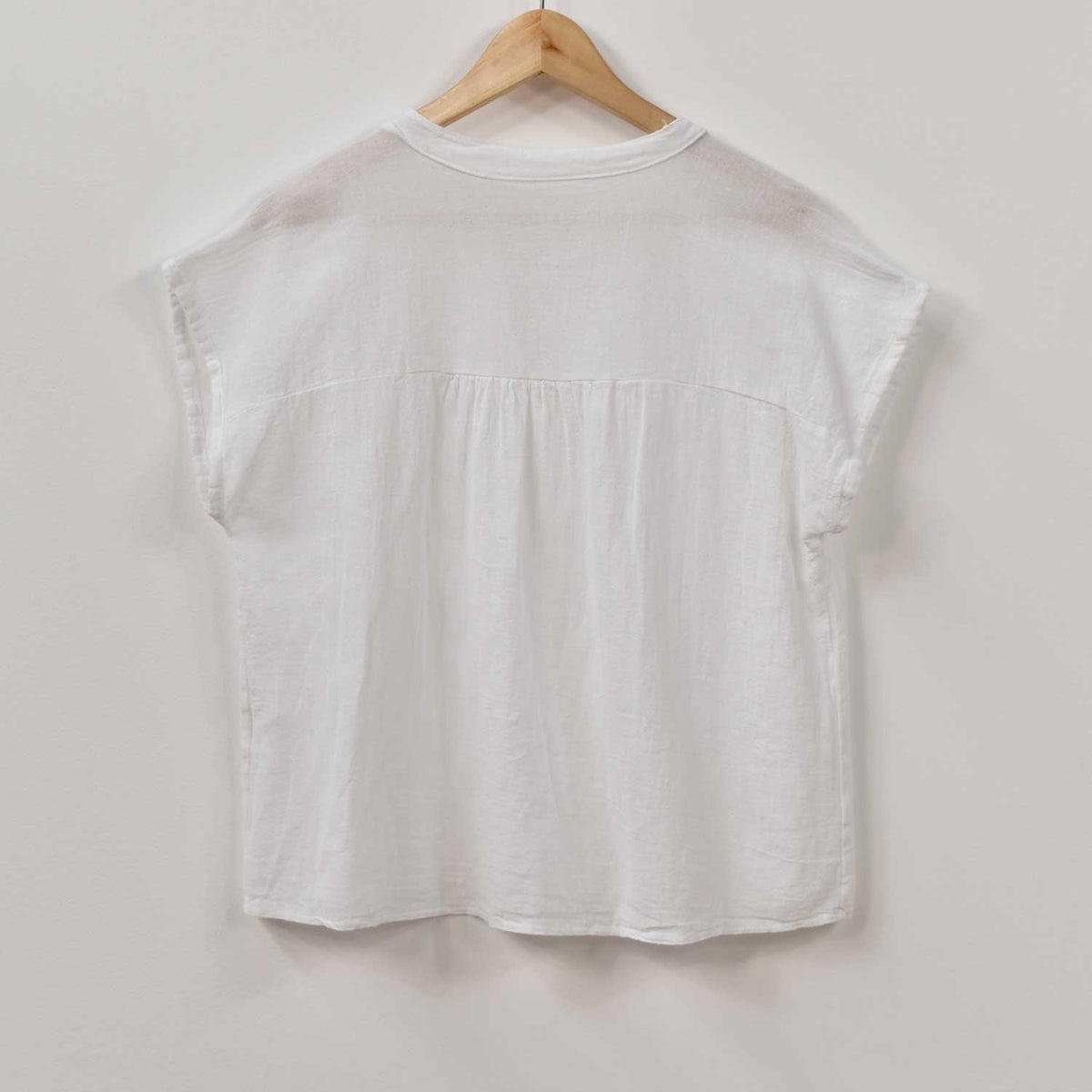 Blusa Botones Algodón – Blanca