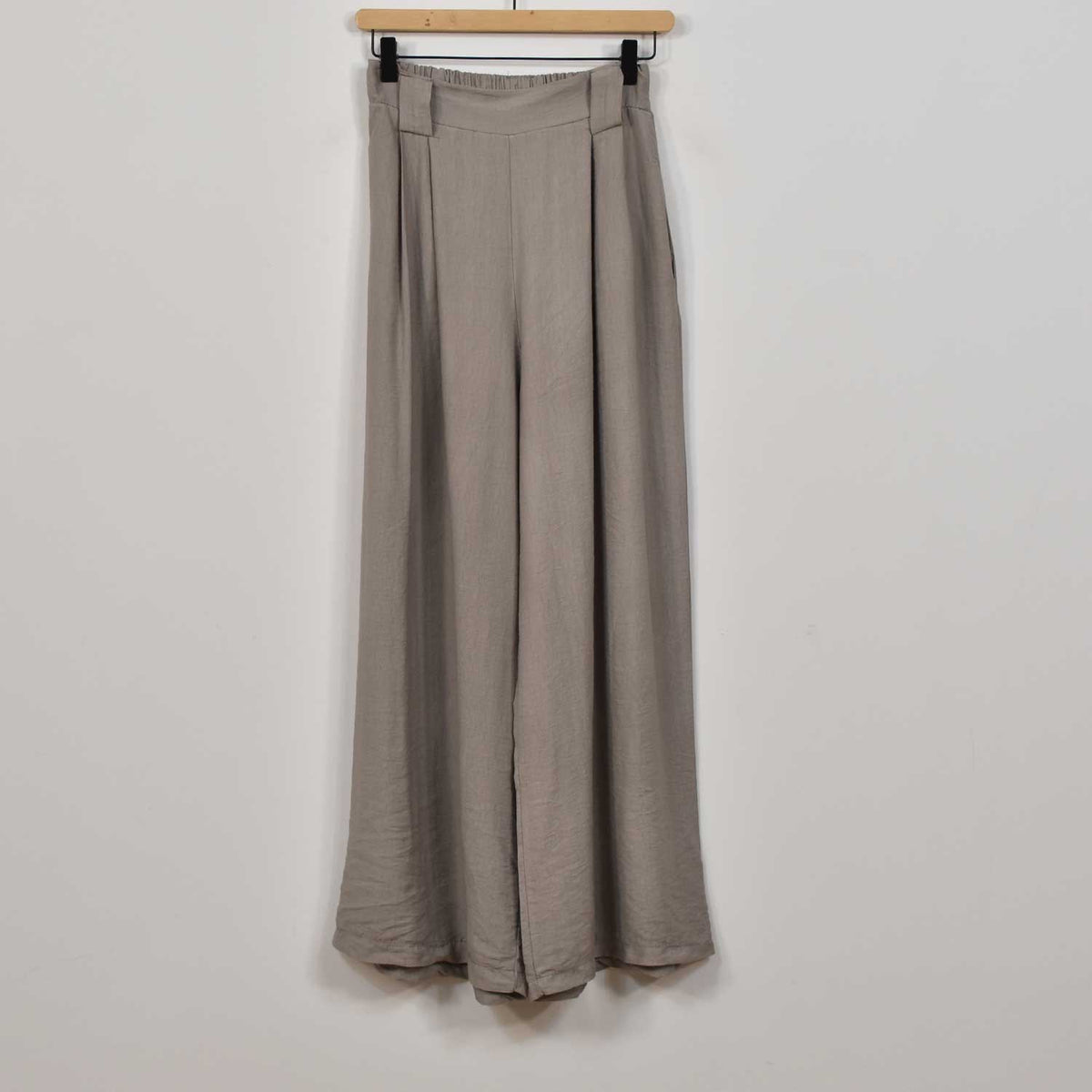 Pantalón Fluido Cinturón – Taupe