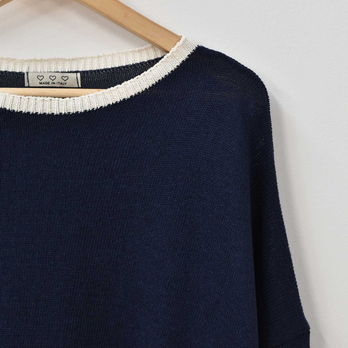 Jersey Oversize Cuello Barco – Marino