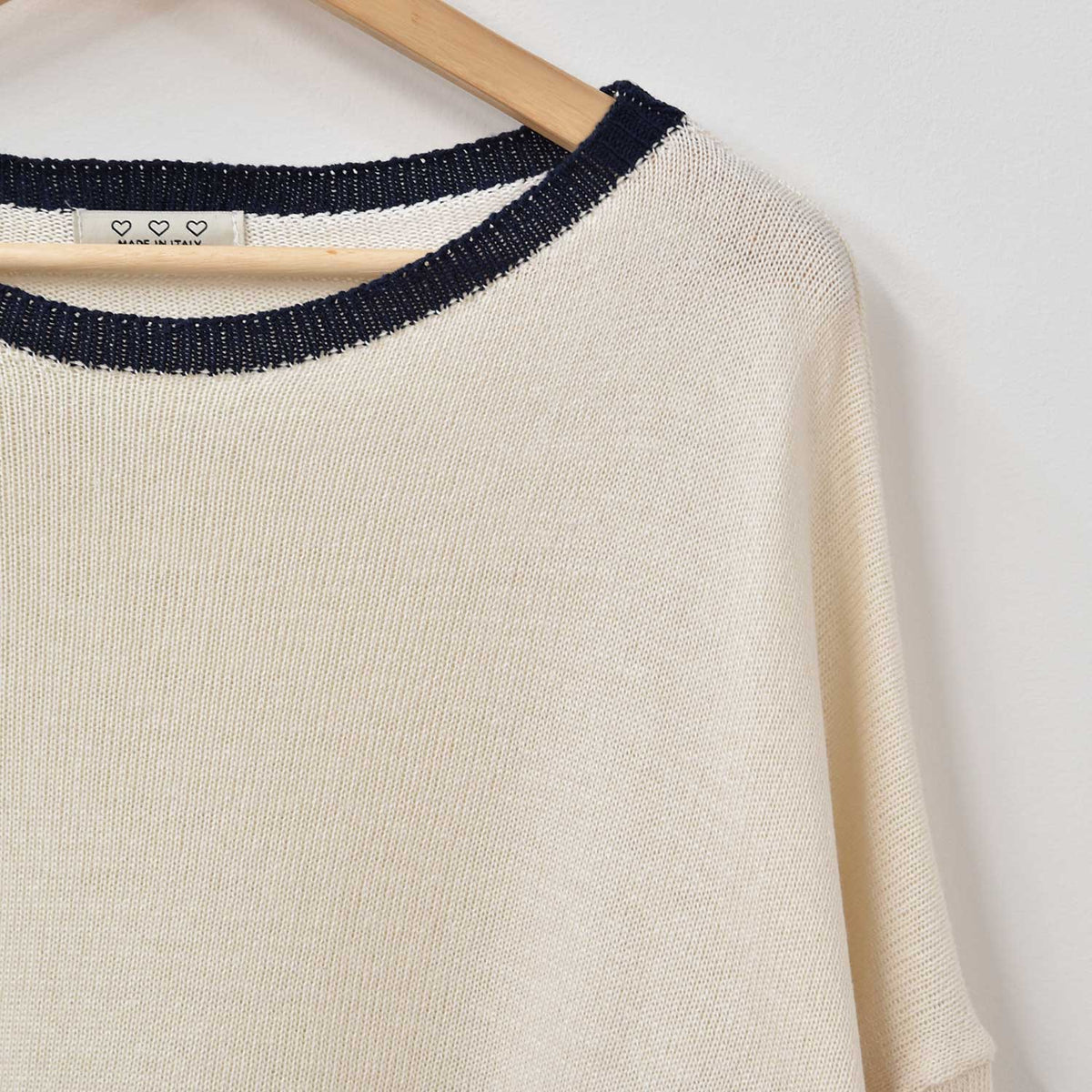 Jersey Oversize Cuello Barco – Crudo
