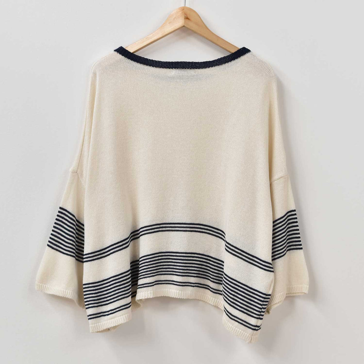 Jersey Oversize Cuello Barco – Crudo