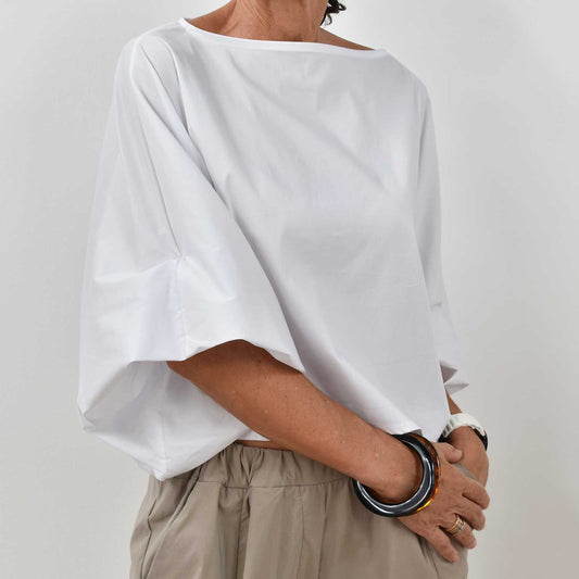 Blusa Abullonada Chic – Blanca
