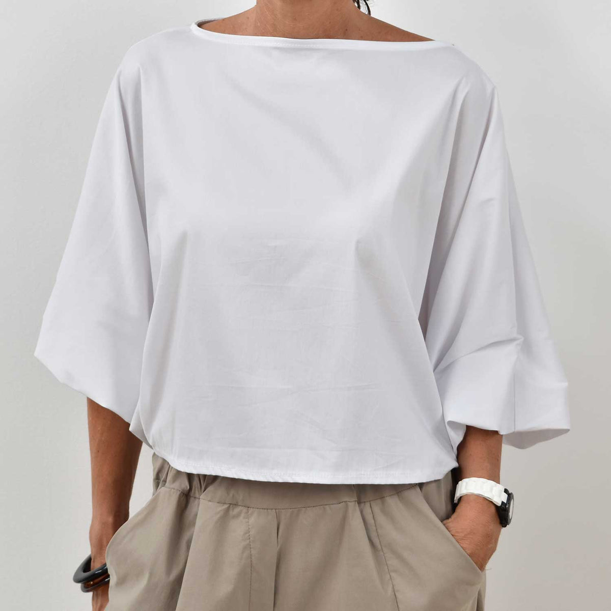 Blusa Abullonada Chic – Blanca