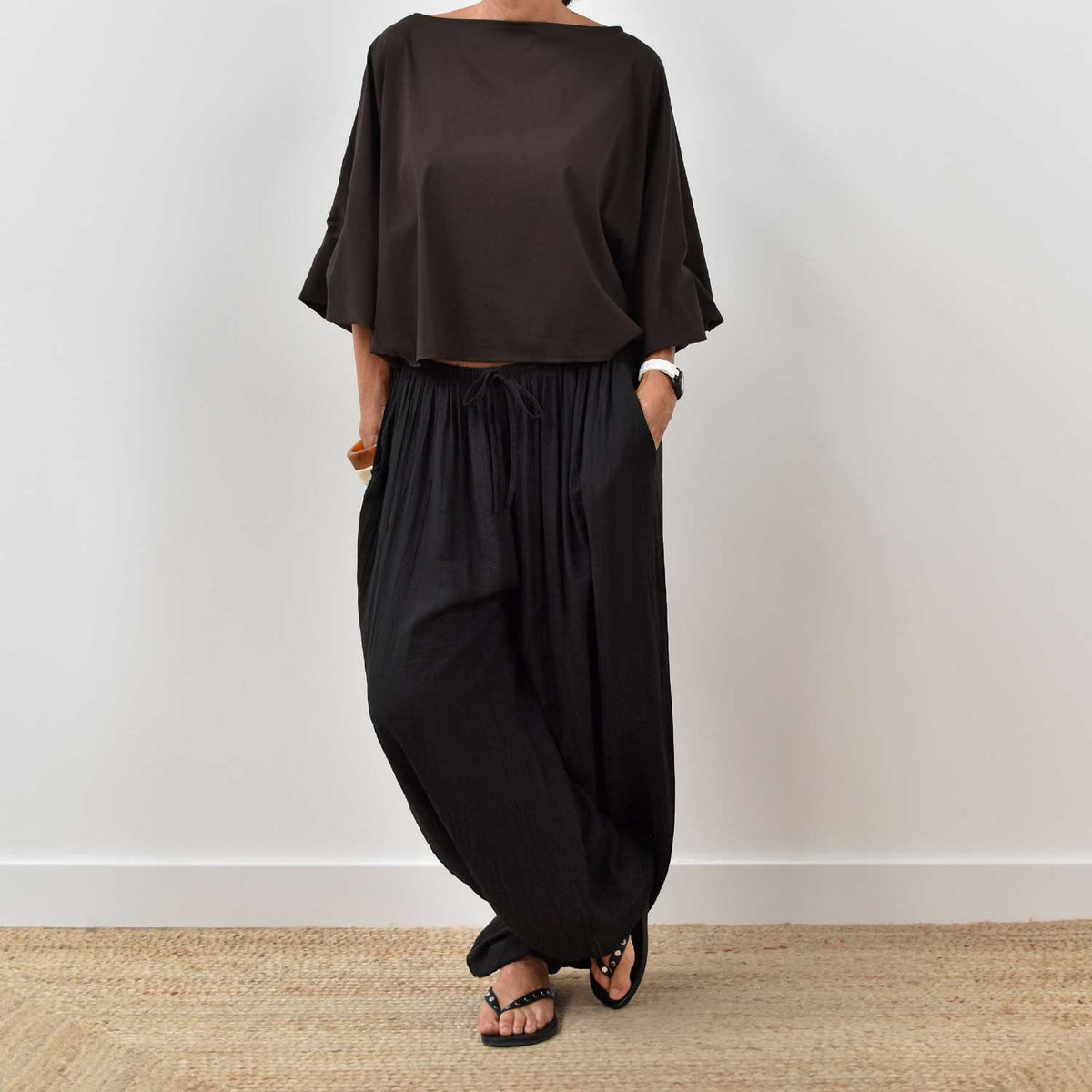 Blusa Abullonada Chic – Marrón