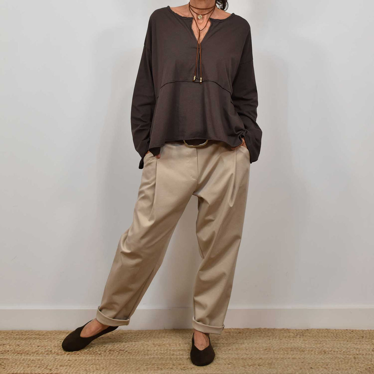 Pantalón Baggy Comfort – Beige