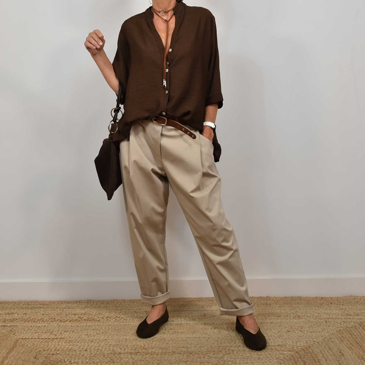 Pantalón Baggy Comfort – Beige