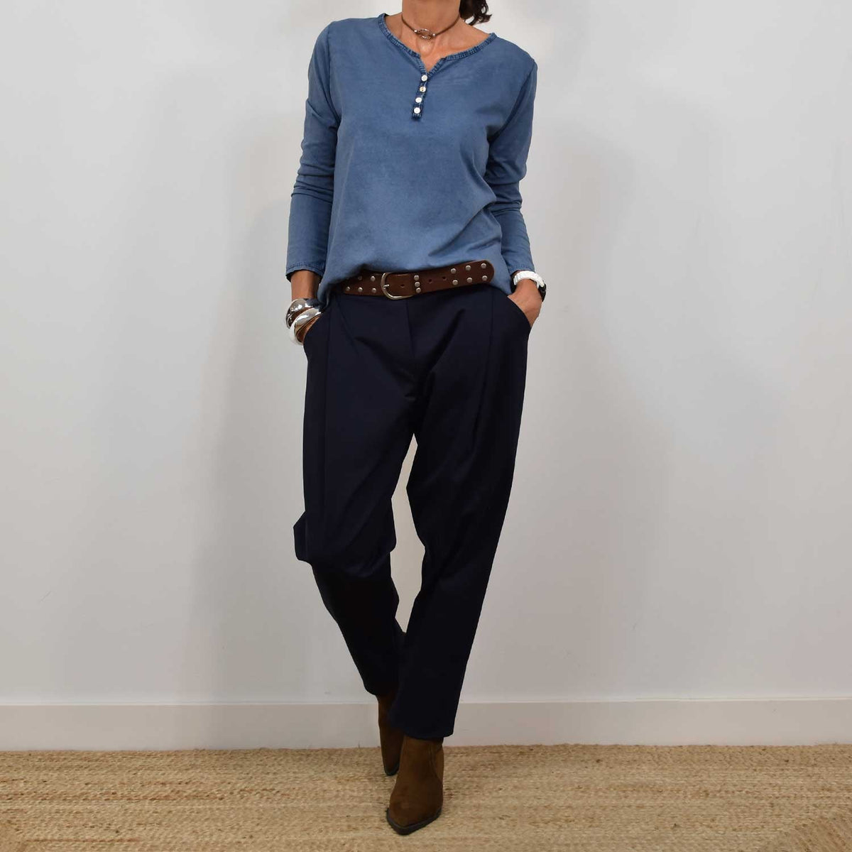 Pantalón Baggy Comfort – Marino