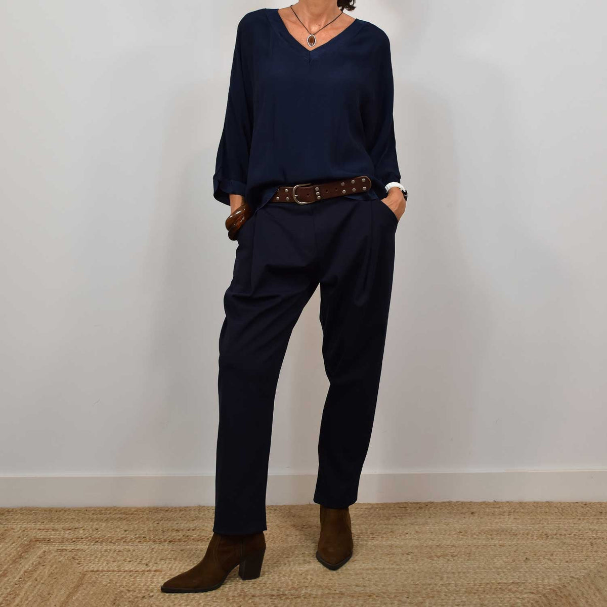 Pantalón Baggy Comfort – Marino
