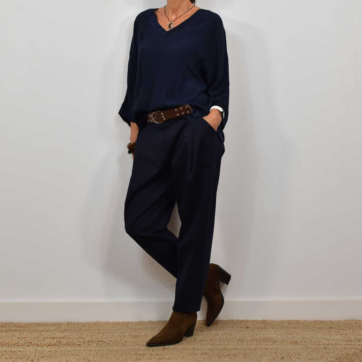 Pantalón Baggy Comfort – Marino