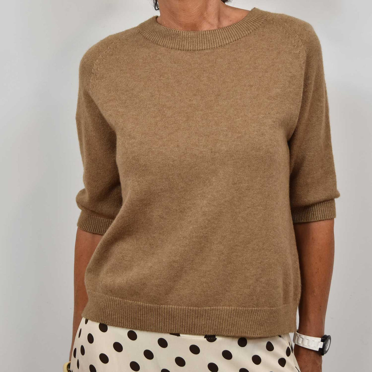 Jersey Manga Corta Punto – Camel