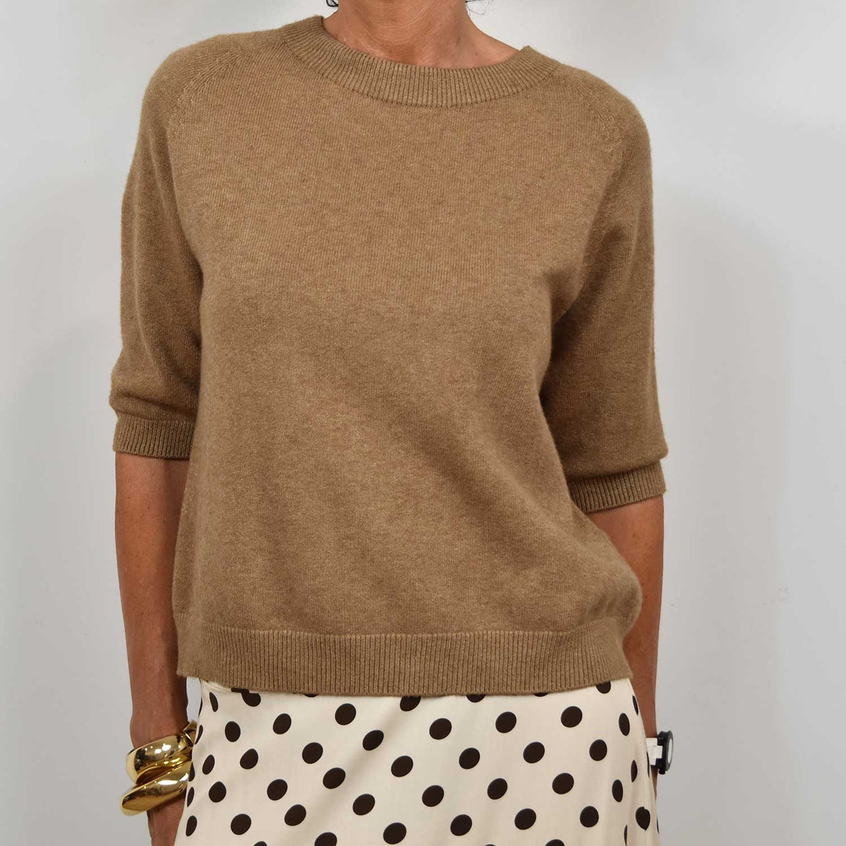 Jersey Manga Corta Punto – Camel
