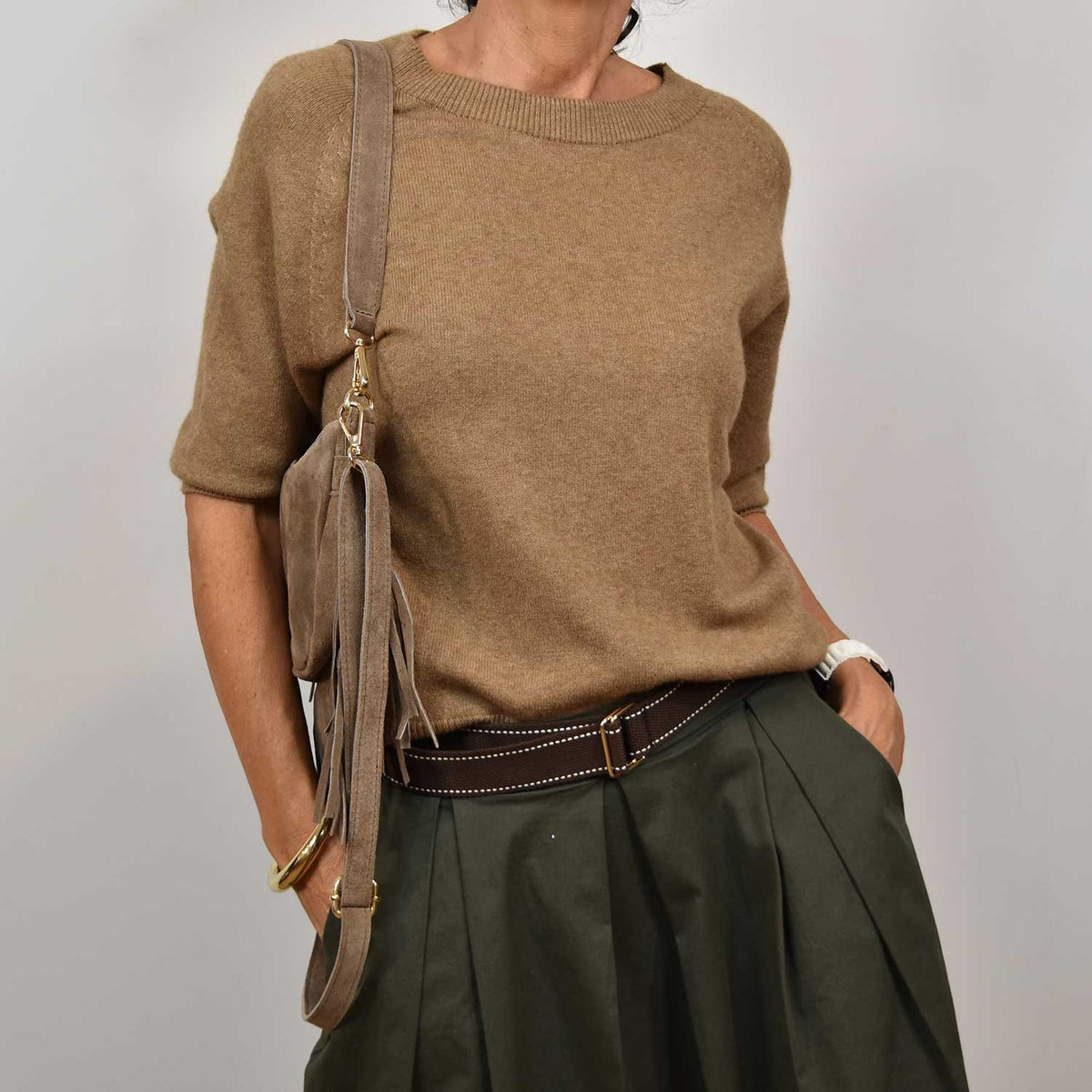 Jersey Manga Corta Punto – Camel