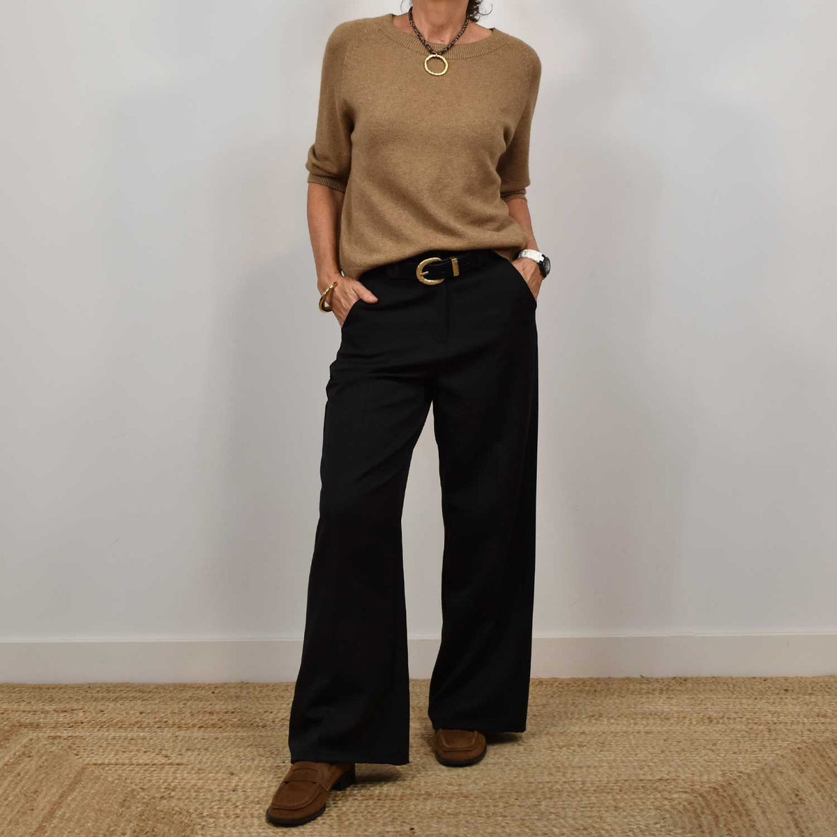 Jersey Manga Corta Punto – Camel