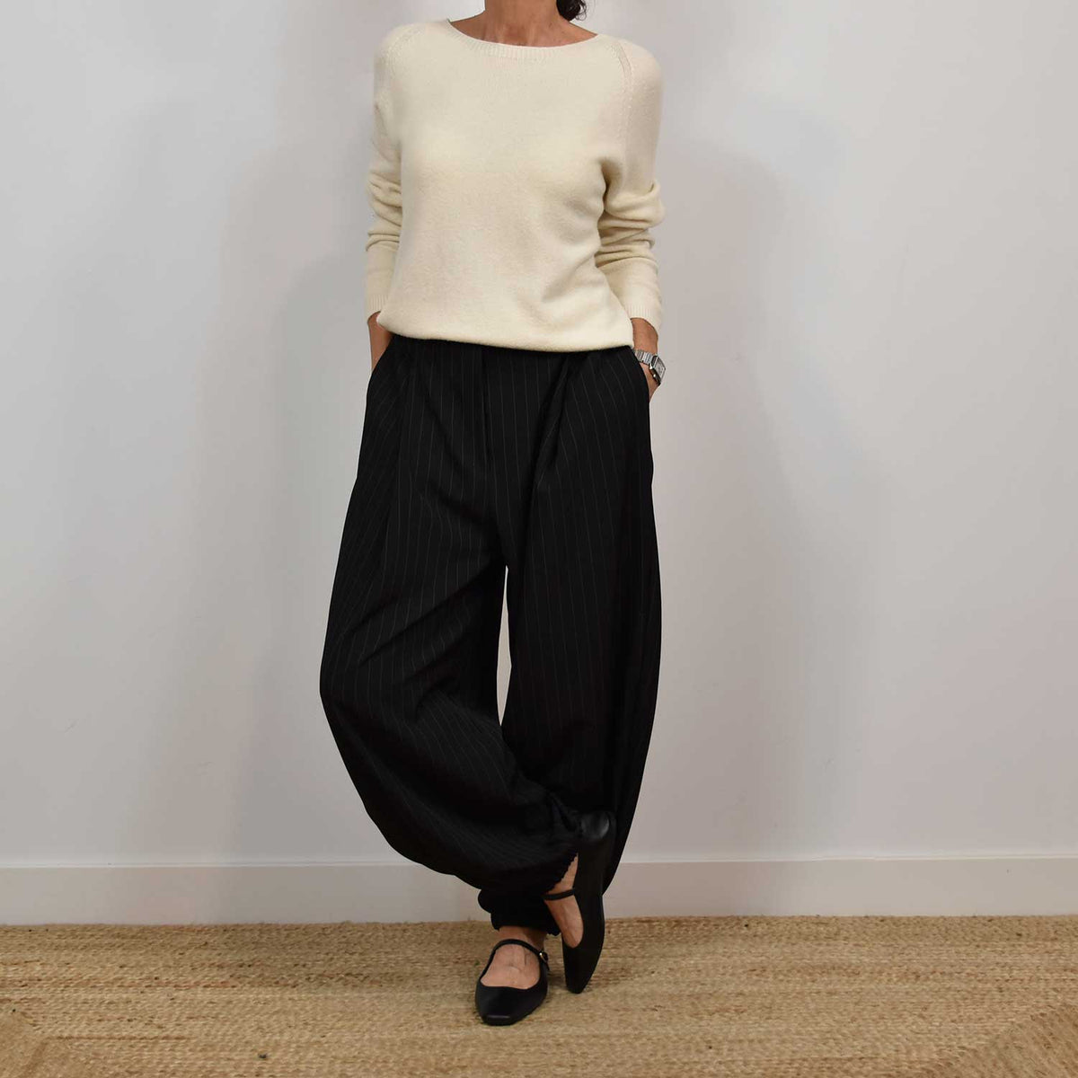 Jersey Canalé Fino – Beige