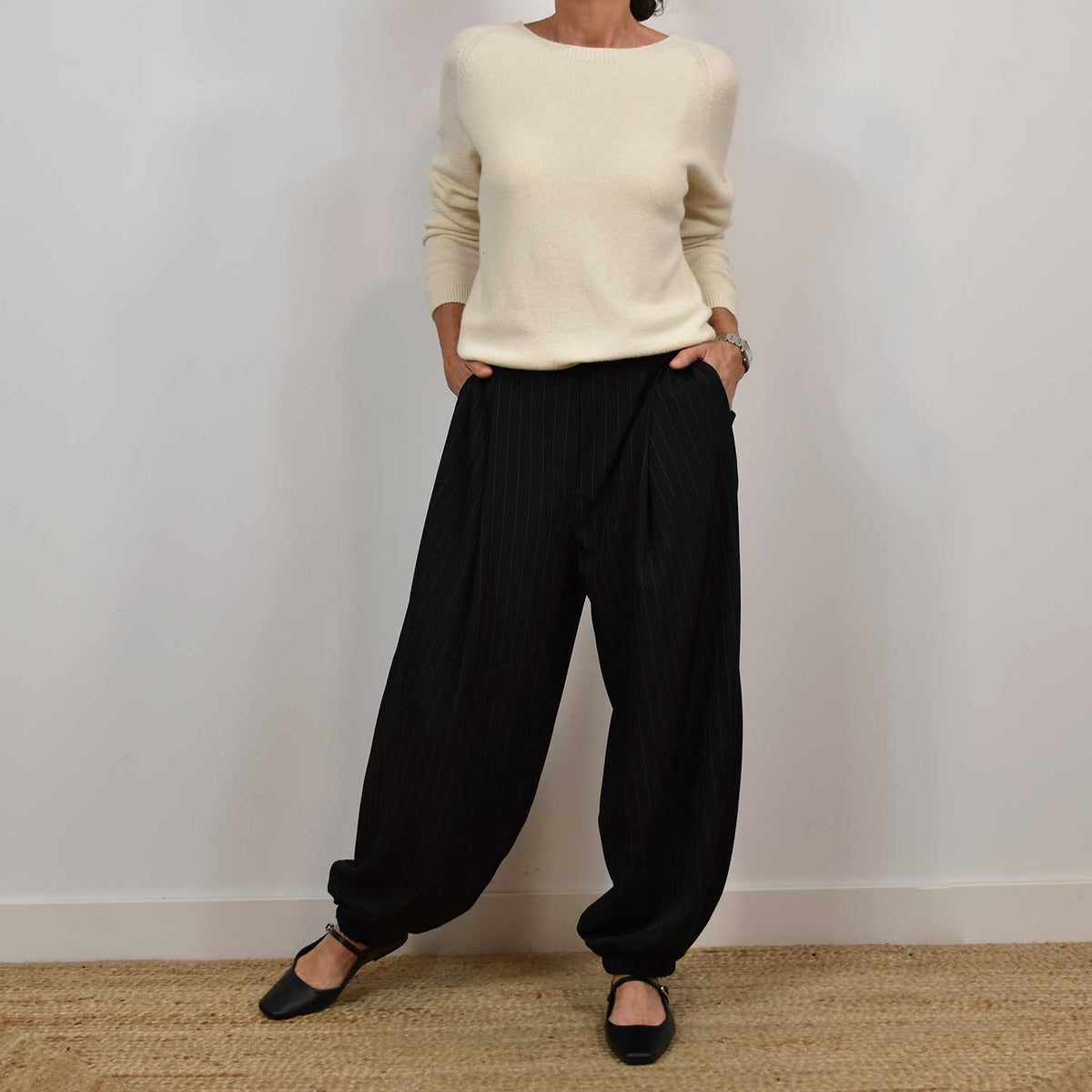 Jersey Canalé Fino – Beige