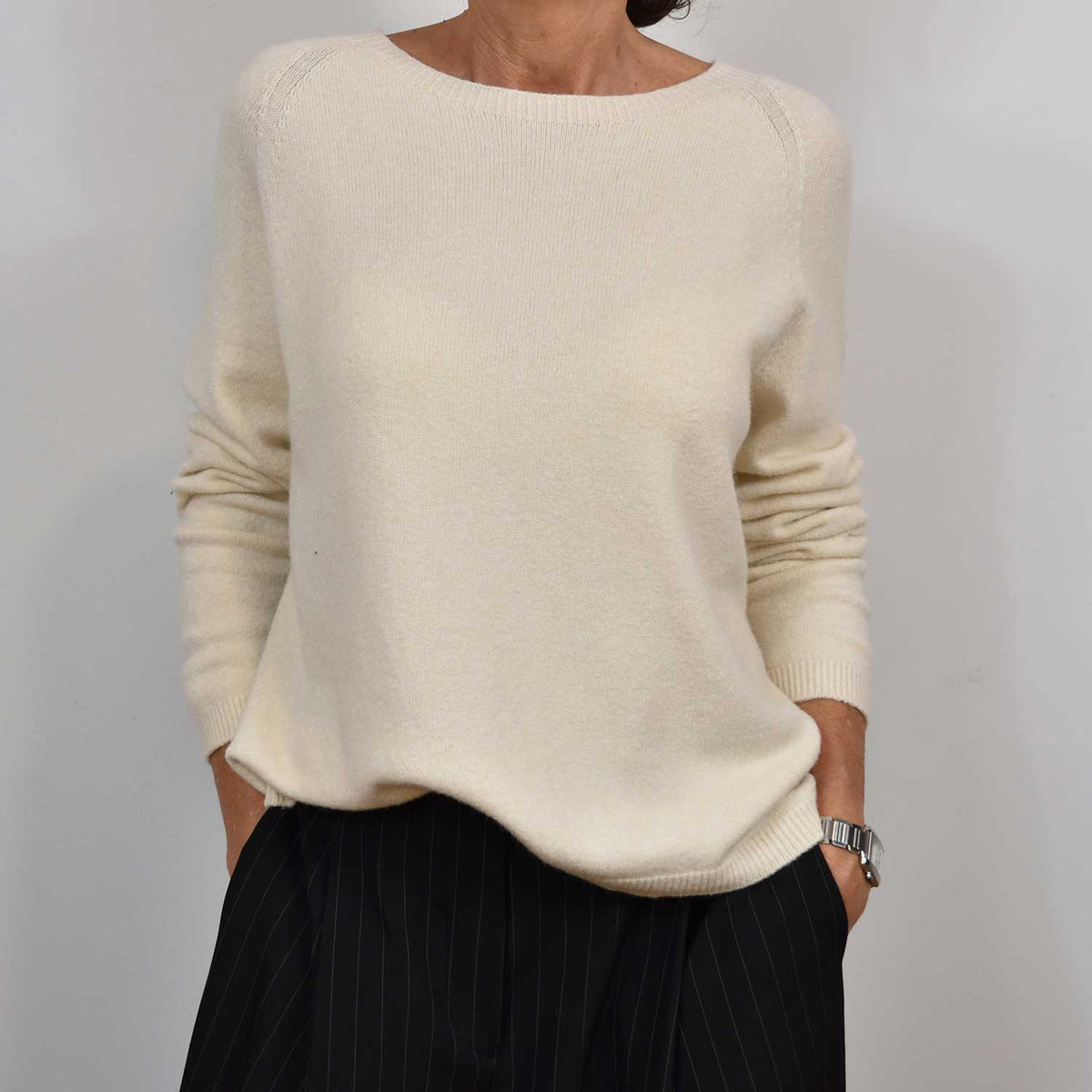 Jersey Canalé Fino – Beige
