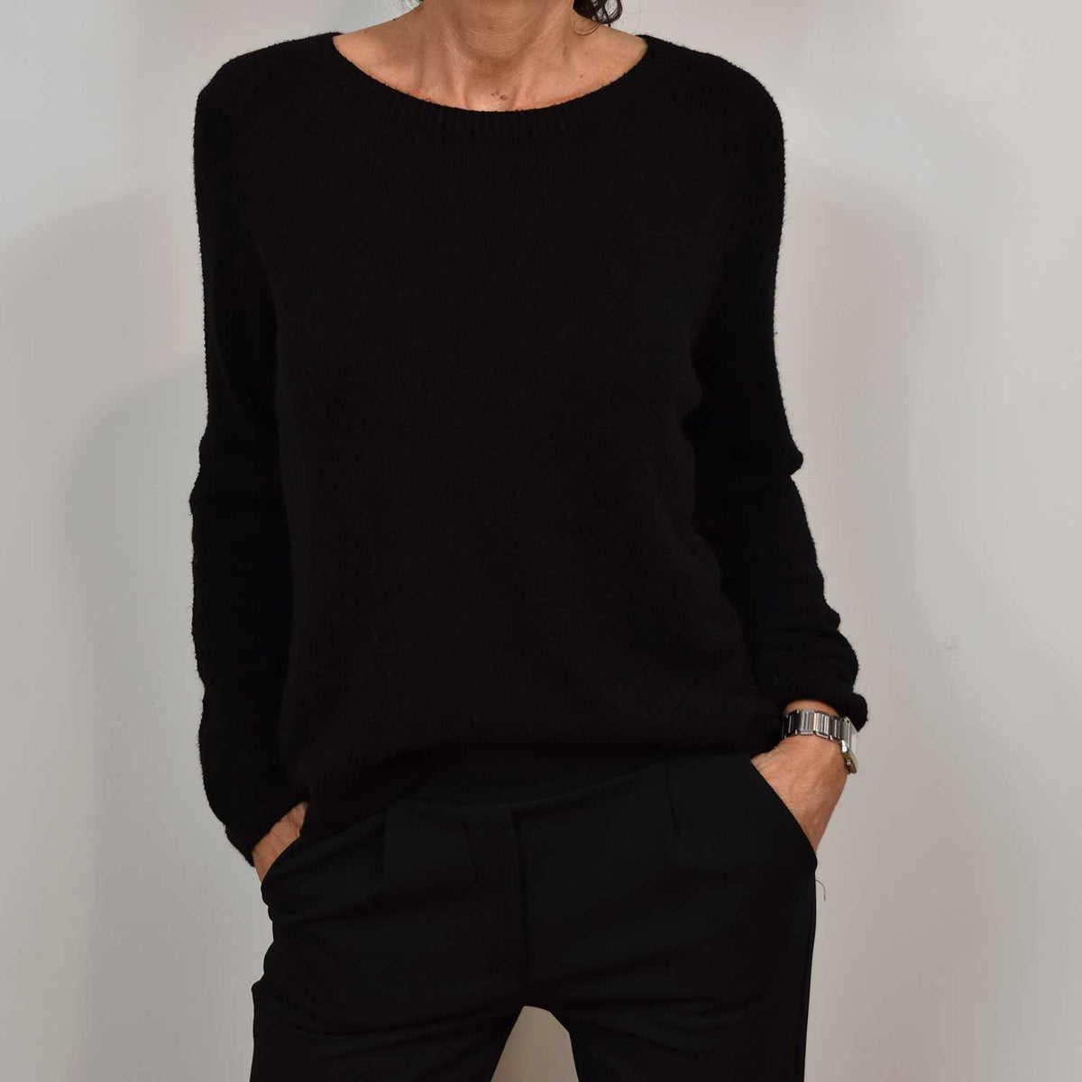 Jersey Canalé Fino – Negro