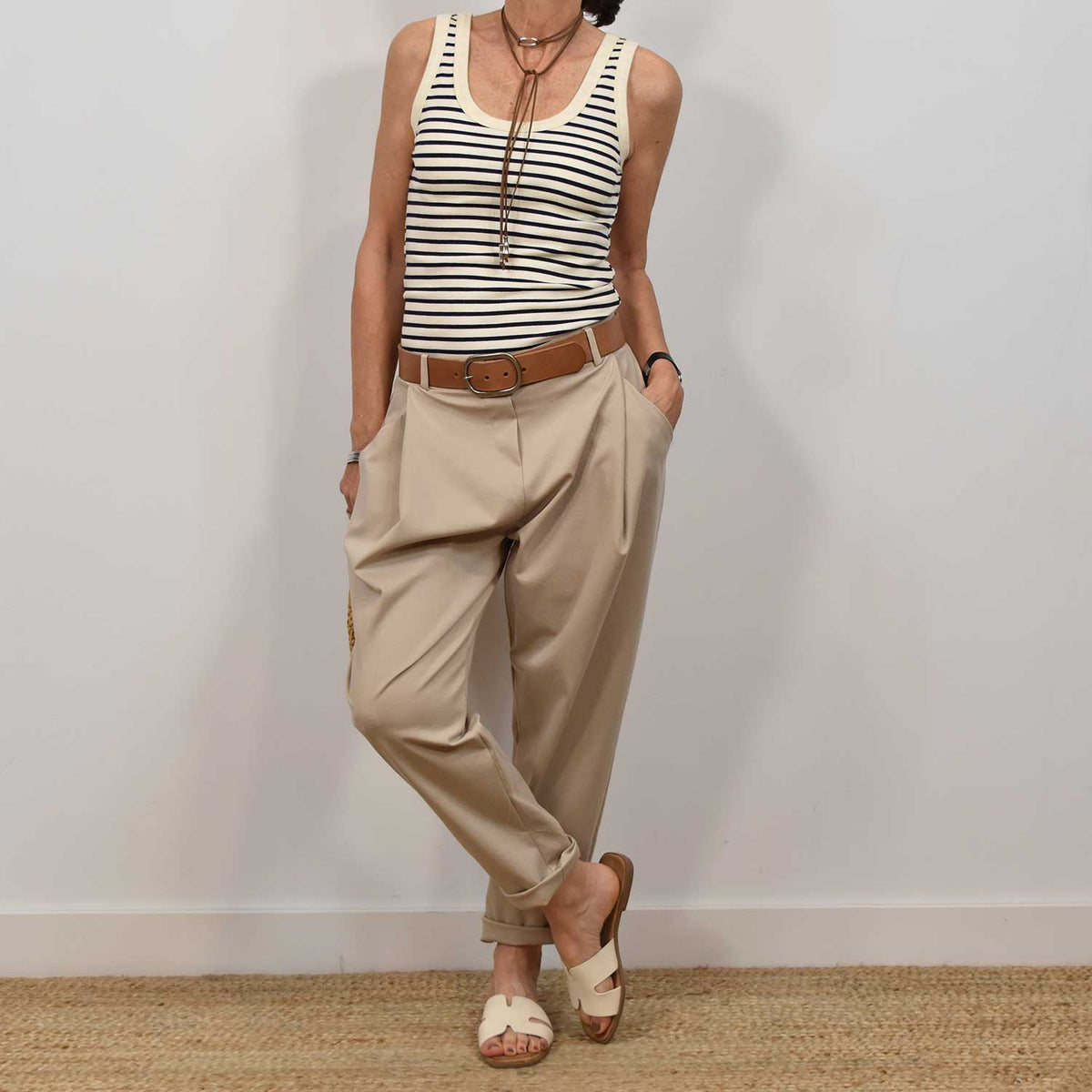 Pantalón Baggy Comfort – Beige