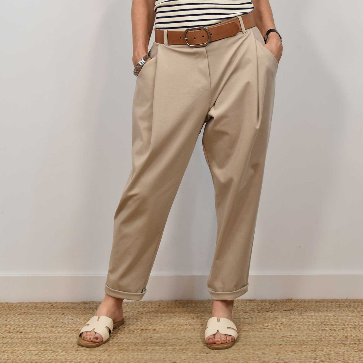Pantalón Baggy Comfort – Beige