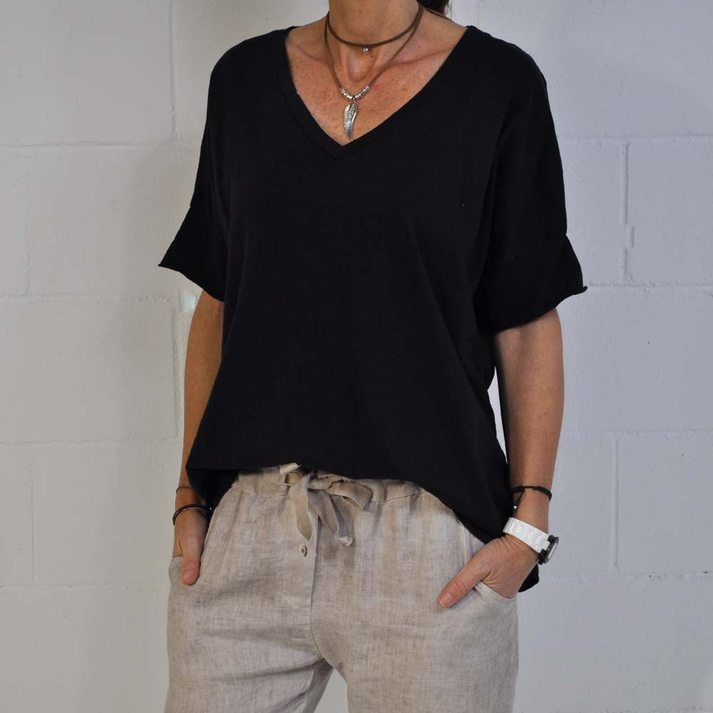 Camiseta Básica Pico – Negra