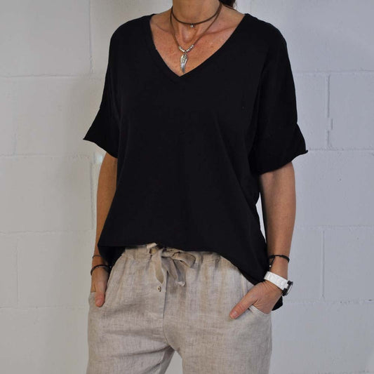 Camiseta Básica Pico – Negra