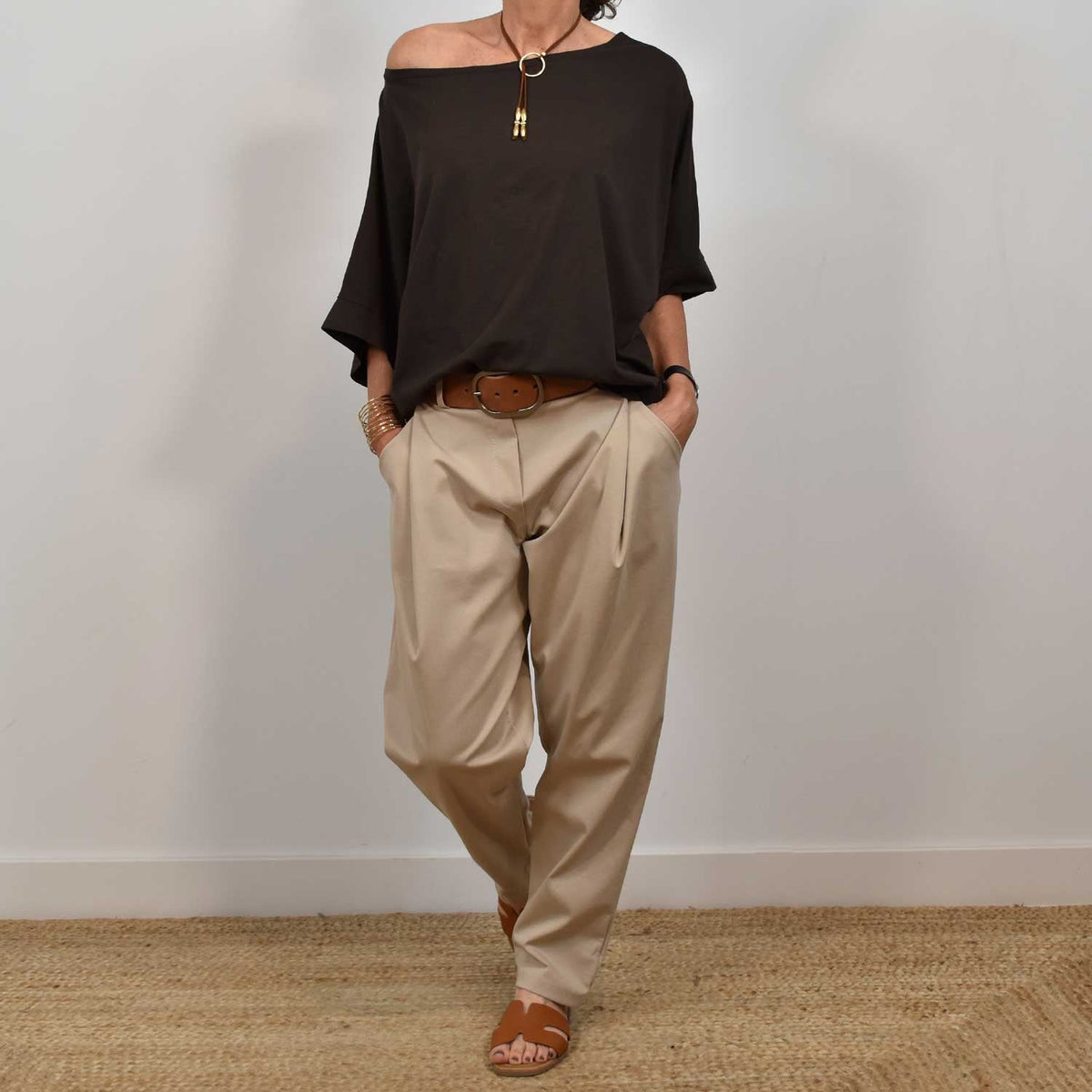 Pantalón Baggy Comfort – Beige