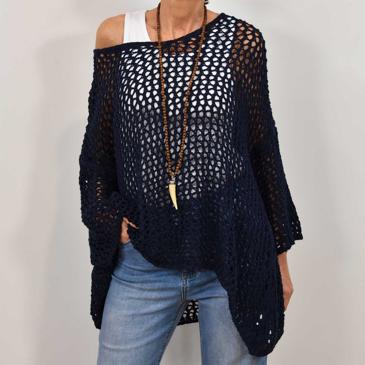 Maxi Jersey Calado Pico – Marino
