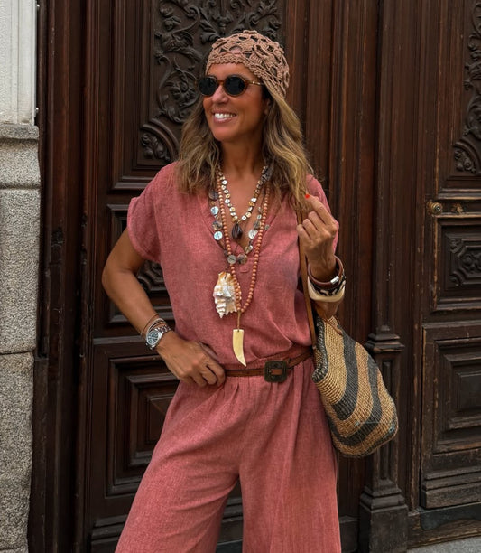 Blusa Botones Algodón – Teja