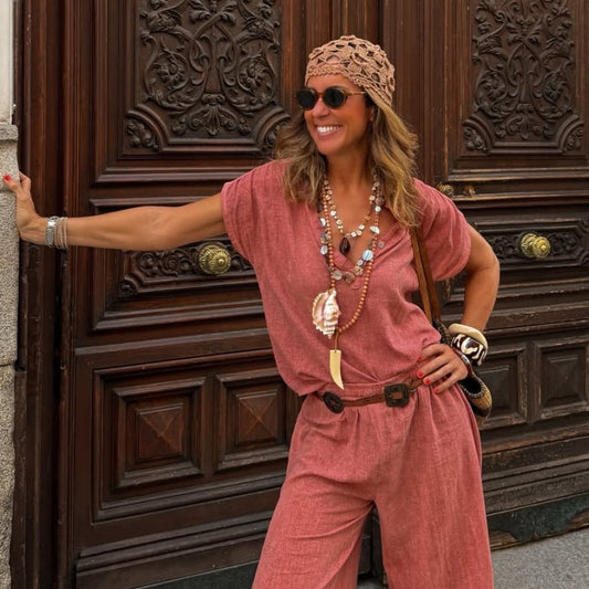 Blusa Botones Algodón – Teja