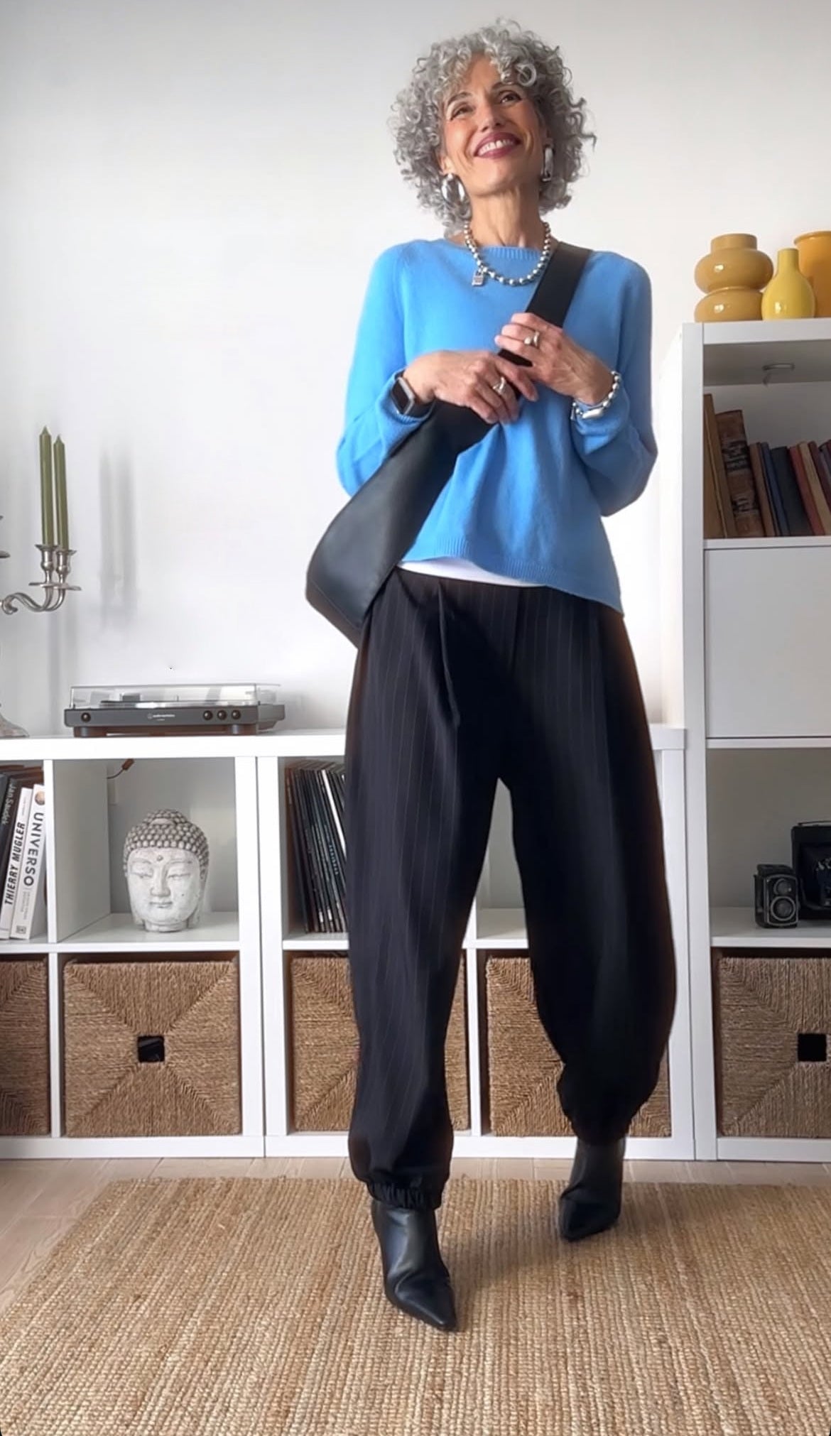 Jersey Canalé Fino – Azul