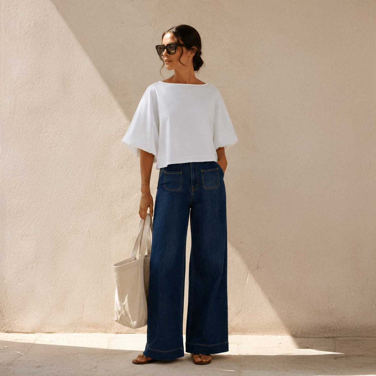 Blusa Abullonada Chic – Blanca