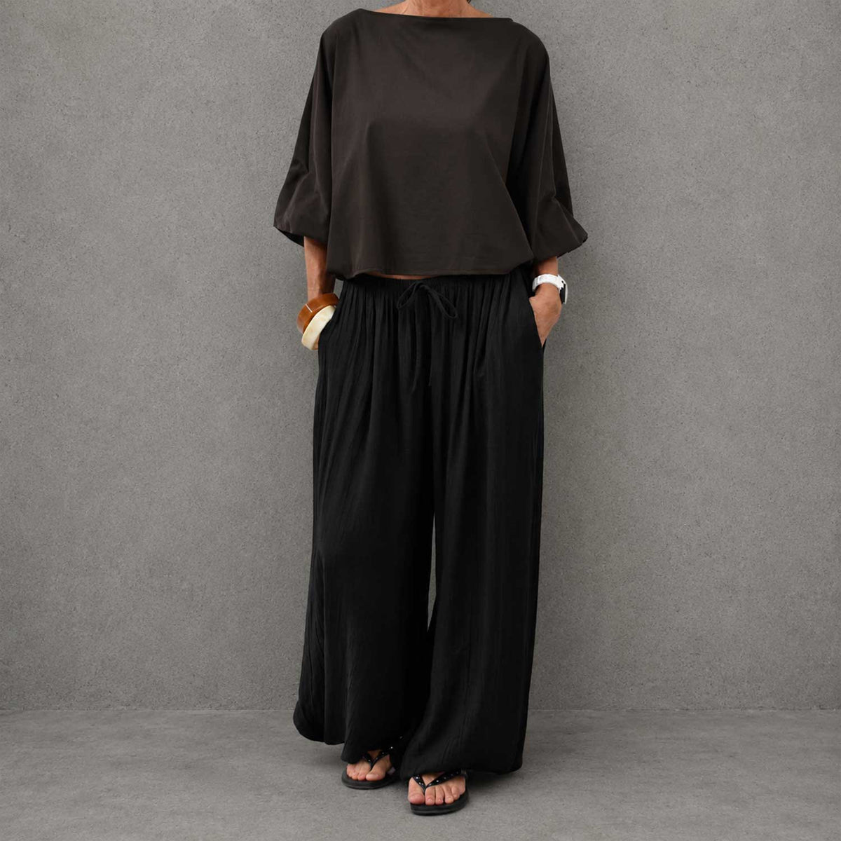 Blusa Abullonada Chic – Marrón