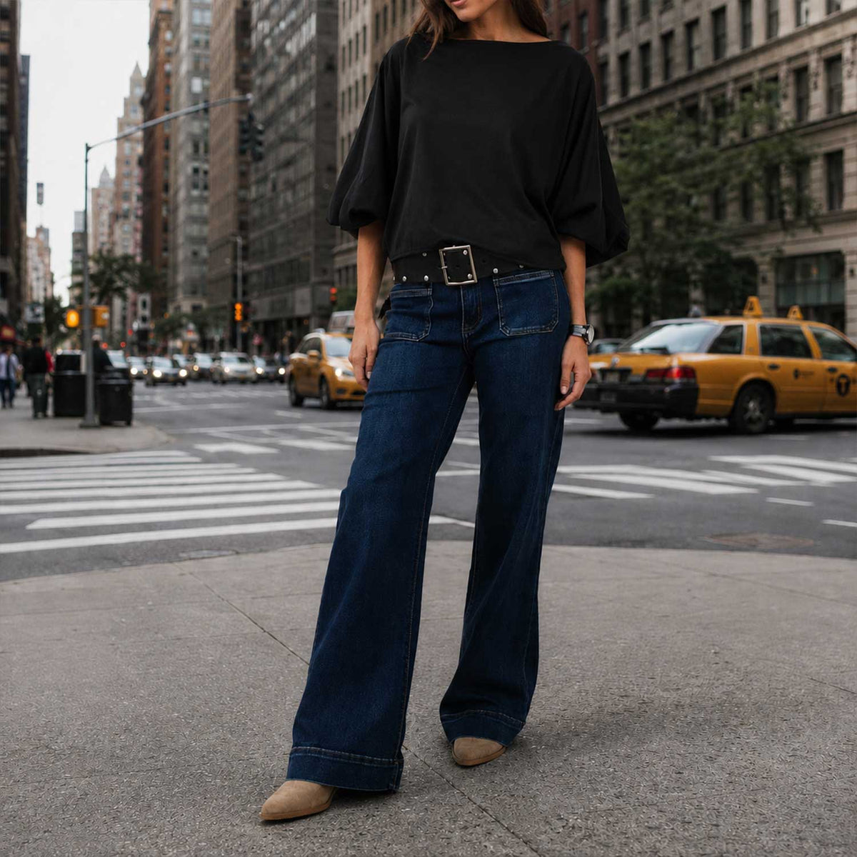 Blusa Abullonada Chic – Negra