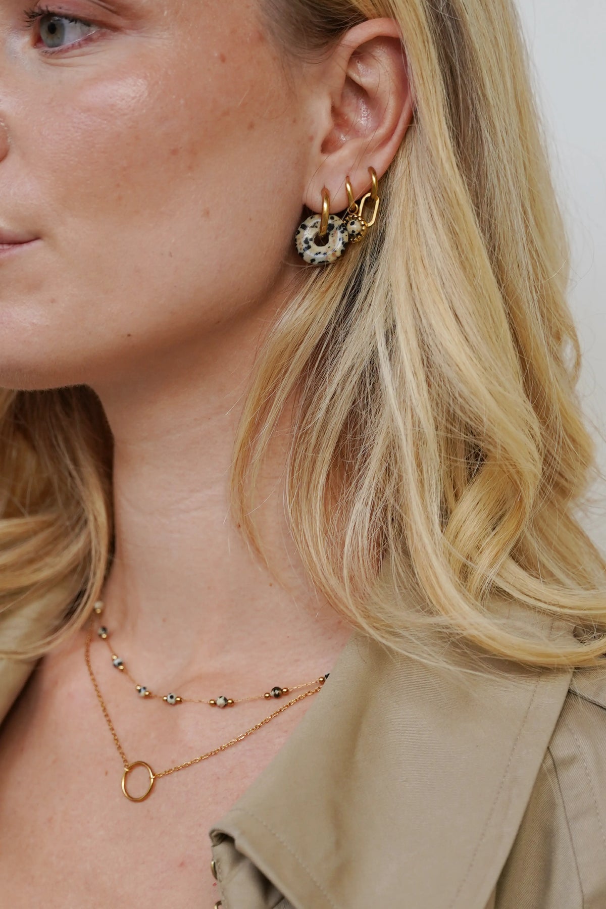Femme - Pendientes - Piedra natural - Acero inoxidable
